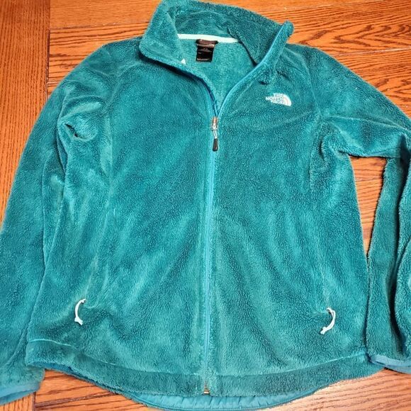The North Face teal fleece jacket sz Medium - Picture 1 of 4